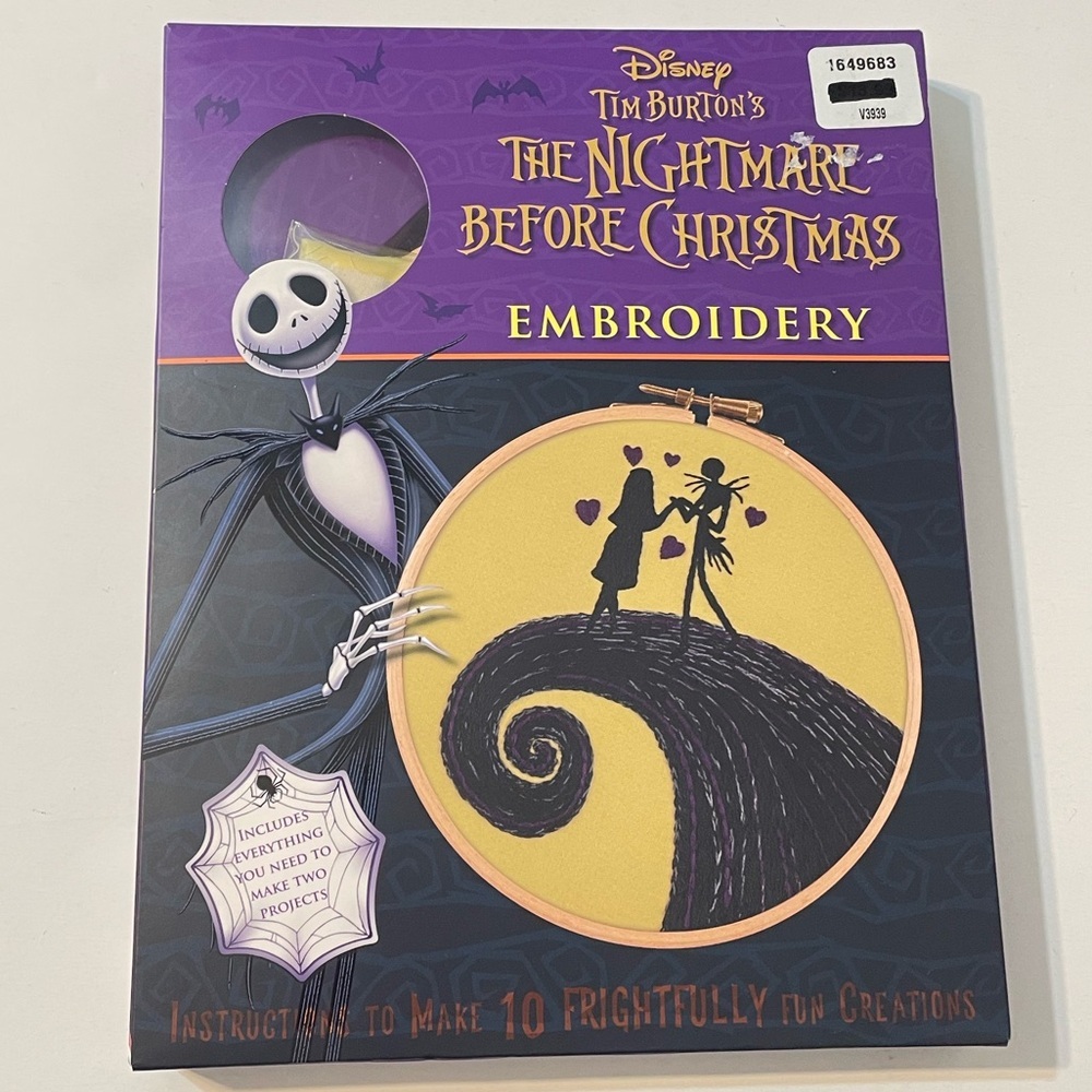 Disney Tim Burton's the Nightmare Before Christmas Embroidery NEW